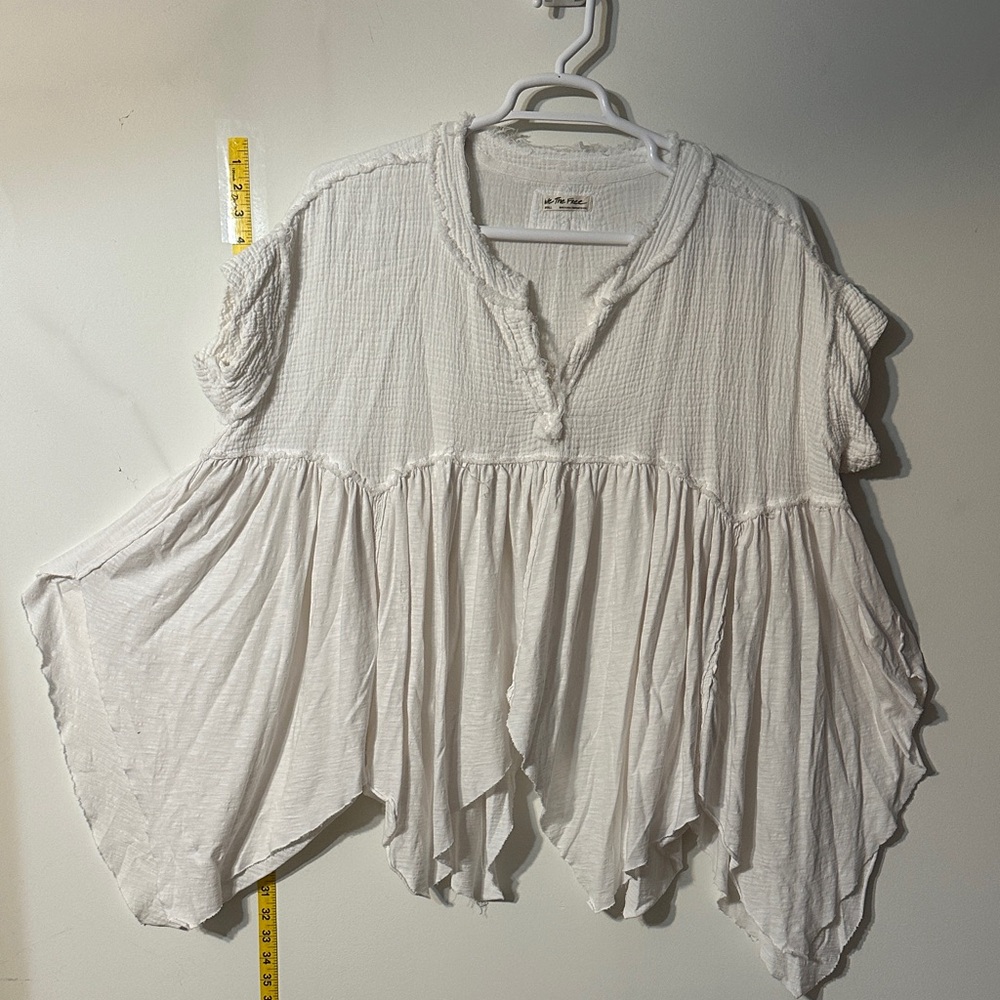We The Free White Flowy Blouse